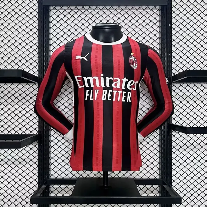 AC Milan Koszulka domowa długi rękaw 2024/25
