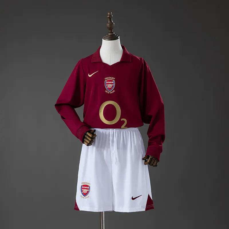 Arsenal Kinder Heim-Trikotset Langarm 2005/06
