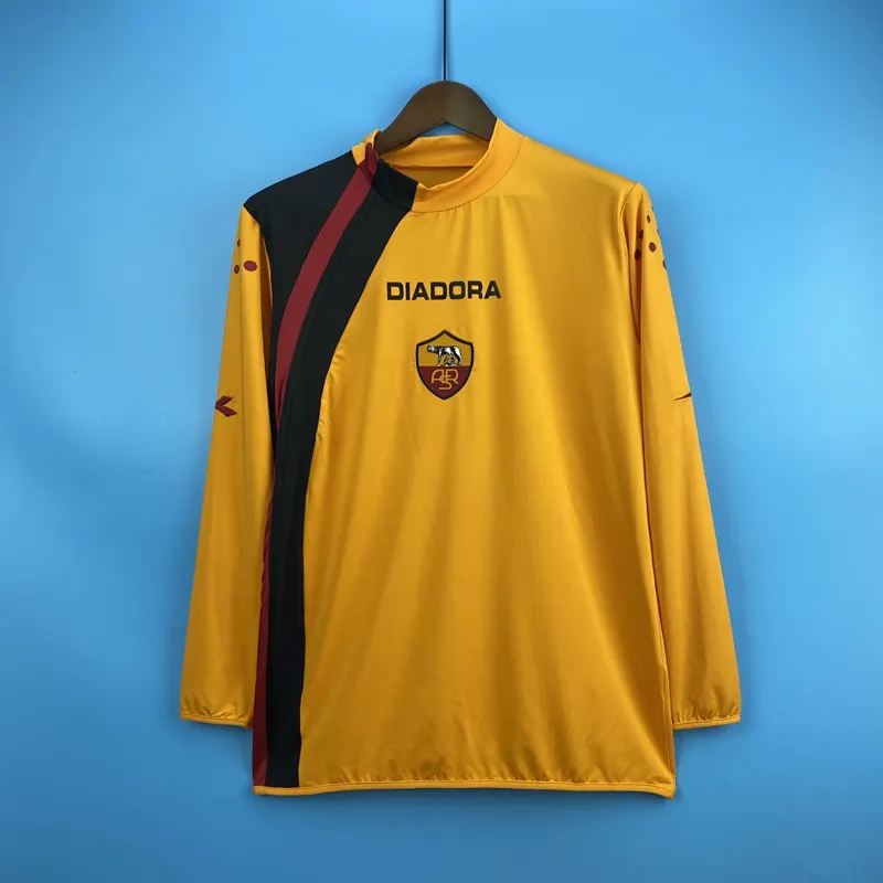 AS Roma Home Long Sleeve Shirt 2005/06 &mdash; front view