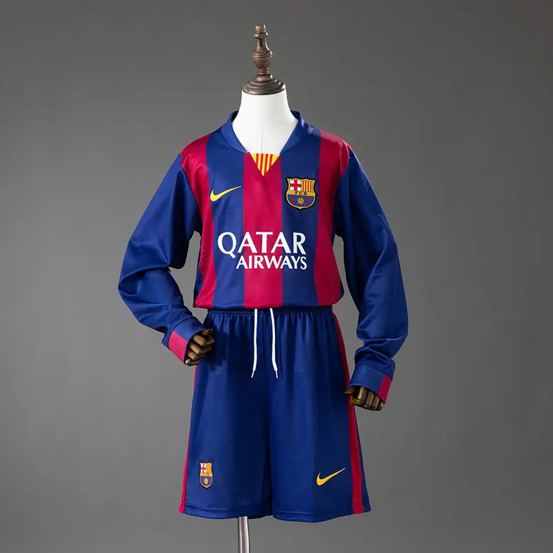 Barcelona Komplet domowy dziecięcy długi rękaw 2014/15