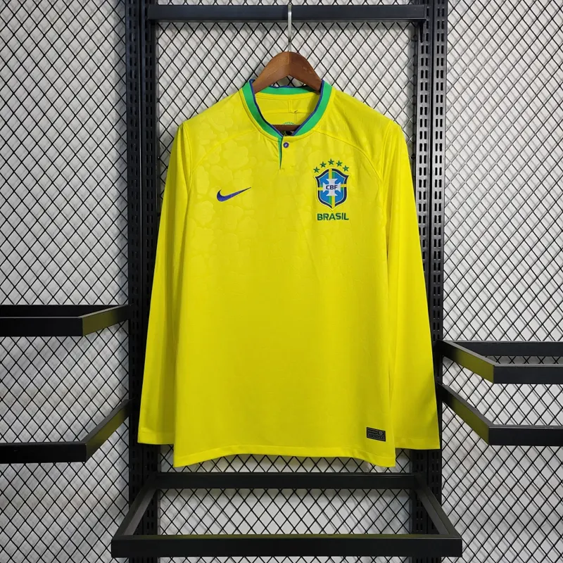 Brasile Maglia casa manica lunga 2022