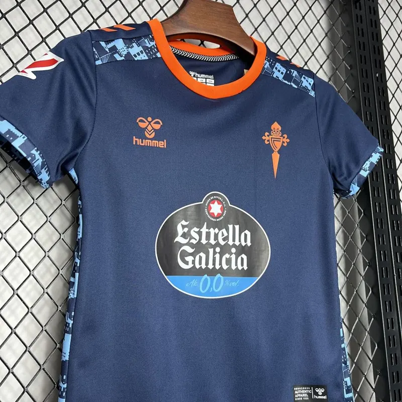 Celta Vigo Kids Away Kit 2024 &mdash; front view