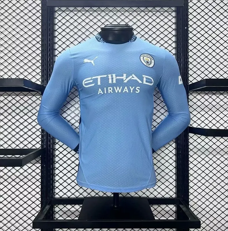 Manchester City Home Long Sleeve Shirt 2024 &mdash; front view