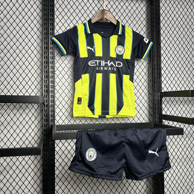Manchester City Kids Away Kit 2024 &mdash; front view