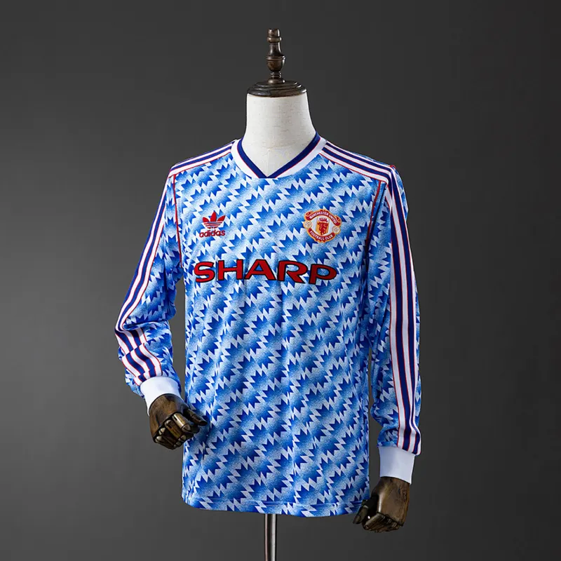 Manchester United Away Long Sleeve Shirt 1990 &mdash; front view