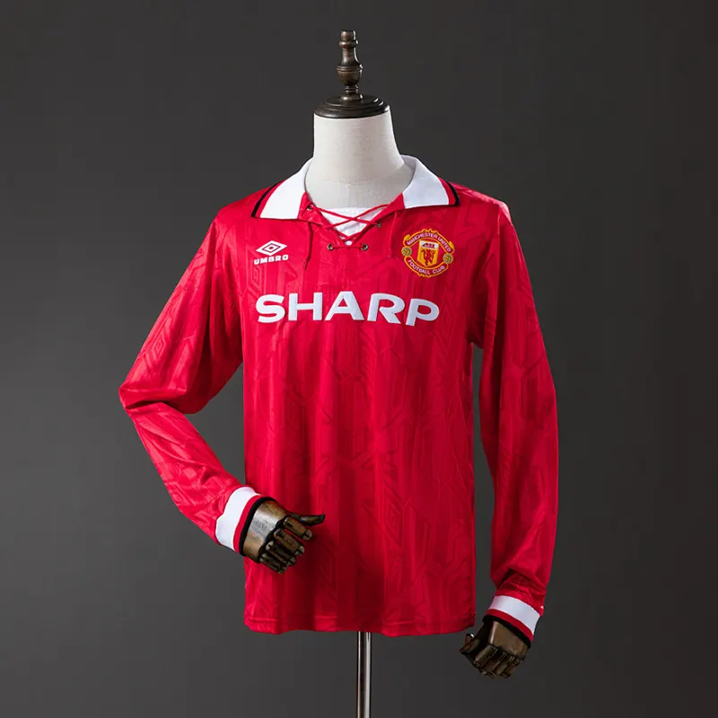 Manchester United Home Long Sleeve Shirt 1992 &mdash; front view