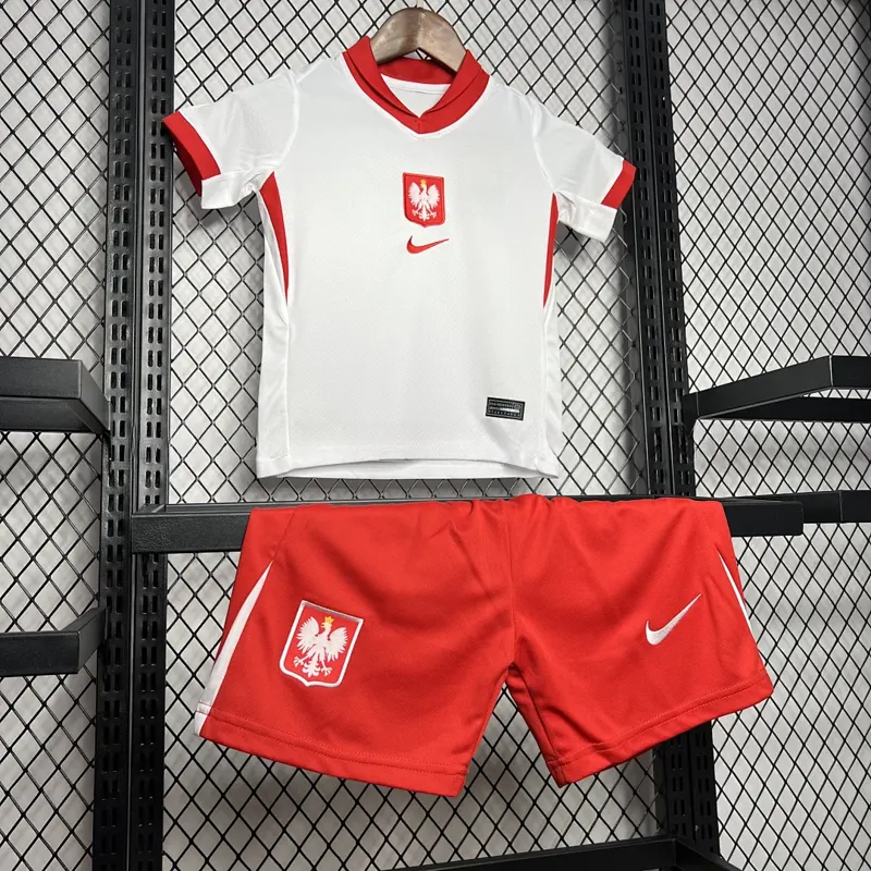 Polen Kinder Heim-Trikotset 2024