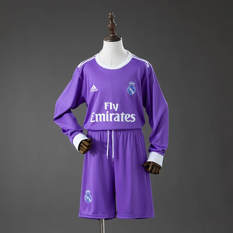 Real Madrid Kit trasferta bambino manica lunga 2016/17
